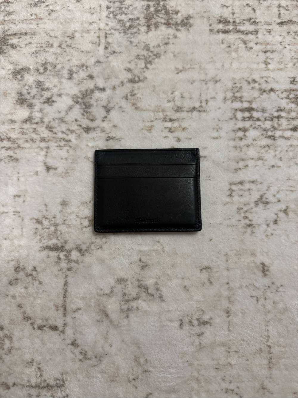 Madewell Black Leather Card Case